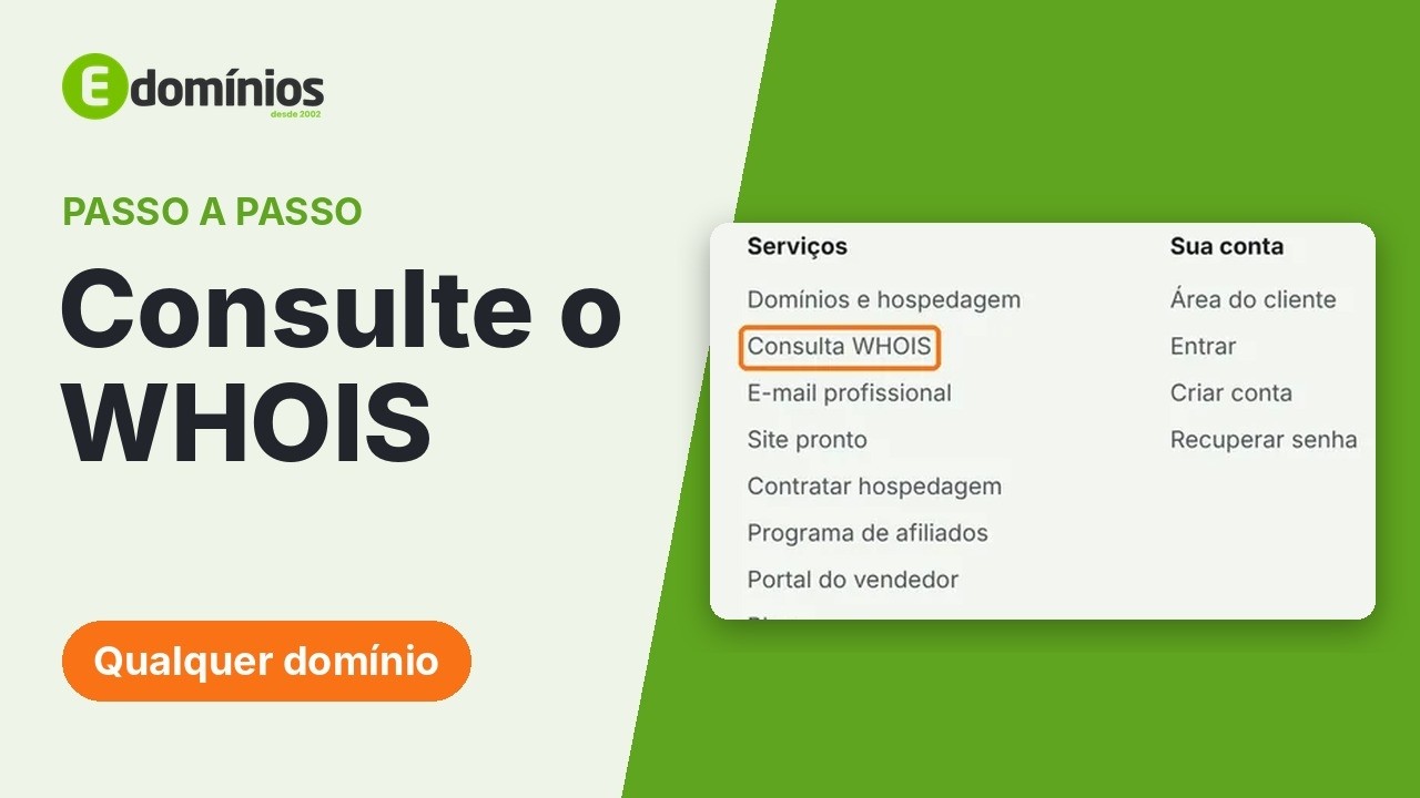 Vídeo: Consultar o WHOIS de qualquer domínio