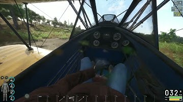 SCUM game flying and landing in first person view