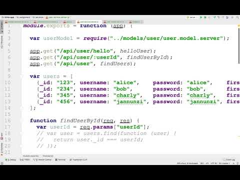 0900 review mongo, mongoose, user model, and user service
