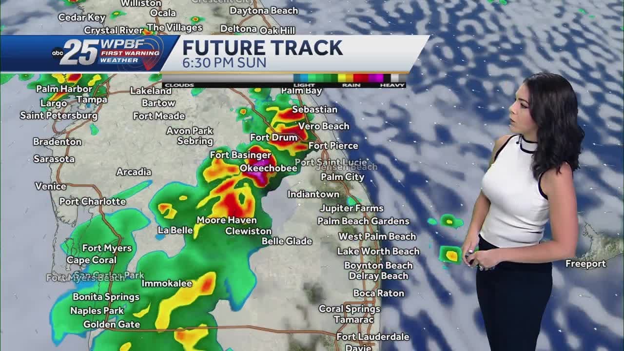 Scattered rain and storms returning today; Drier on Monday - YouTube
