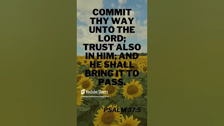 Daily Bible Verse | Commit Your Way to the Lord | Psalm 37:5 #Shorts #bibleverseoftheday