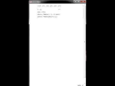 Mathematica 2 minute tutorial: 2d lists using Table command (xy values)