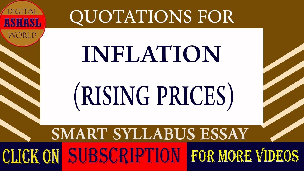 essay on inflation with quotations for 2nd year