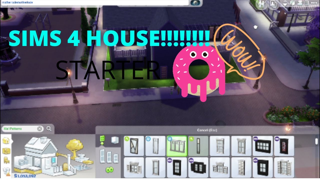 how to build starter house sims 4 YouTube
