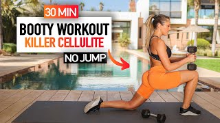 30 MIN BOOTY WORKOUT pour killer la cellulite à la maison - No Jump - Haltères #ChallengeBodyStrong