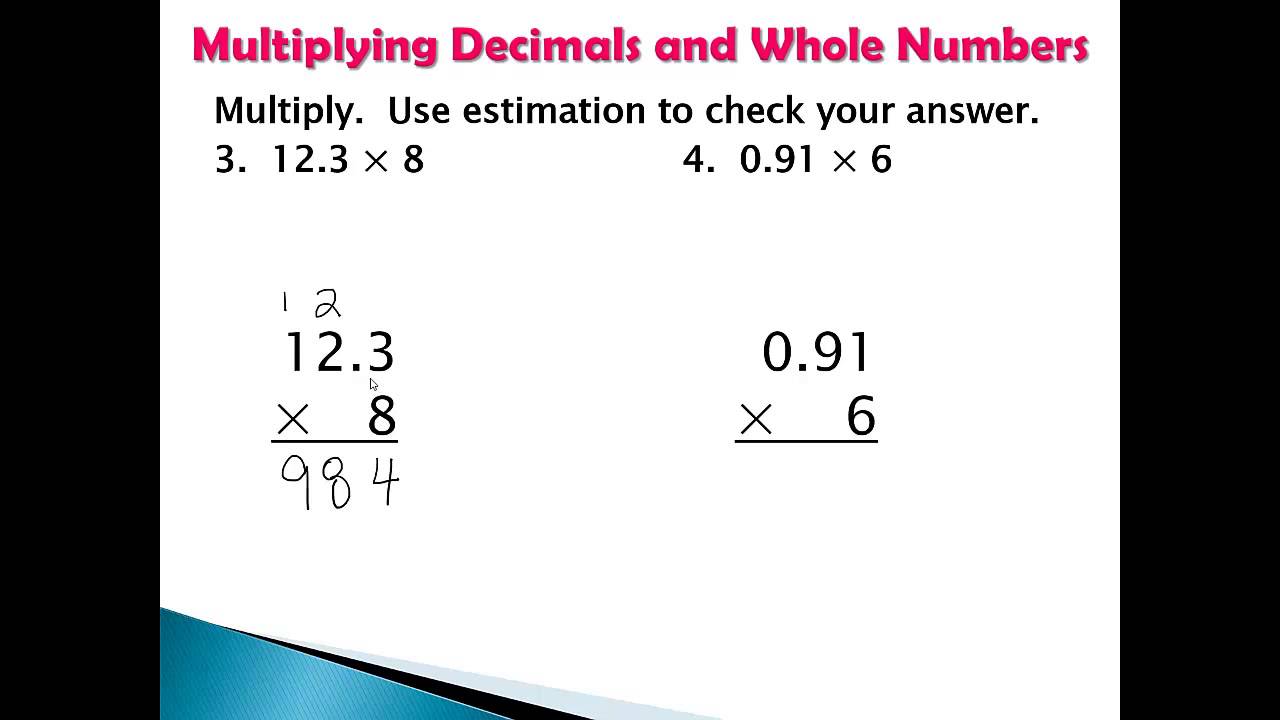 Times Decimals By Whole Numbers