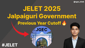 West Bengal Jelet Jalpaiguri Government Engineering Cutoff🔥#jeletexam #jelet2024#rankcard#jadavpur
