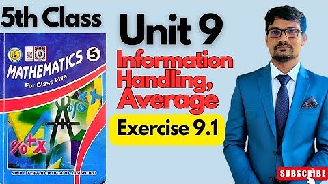Unit 9|Information Handling|Average|Exercise 9.1|Class 5 Maths|Sindhtextbookboard