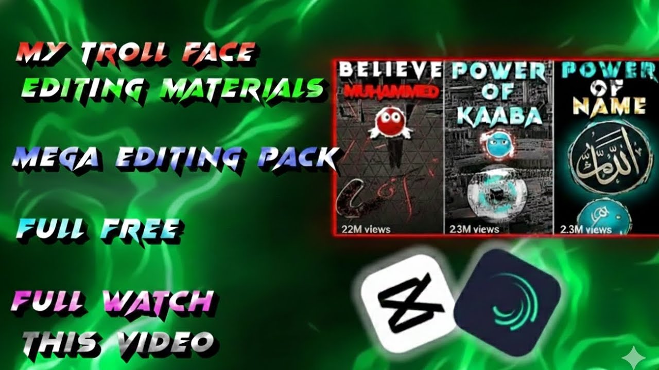 MEGA TROLL FACE EDITING PACK || ALIGHT MOTION XML || DON'T MISS 