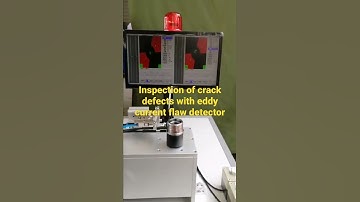 Inspection of crack defects with eddy current flaw detector