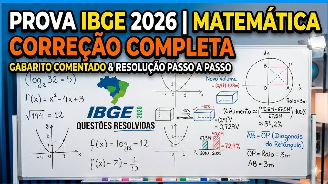 RESOLUÇÃO IBGE 2026 - Matemática e raciocínio lógico 