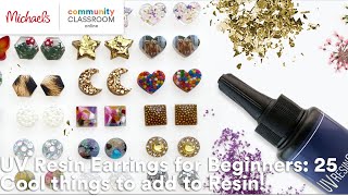 Online Class: UV Resin Earrings for Beginners: 25 Cool things to add to Resin! | Michaels screenshot 5