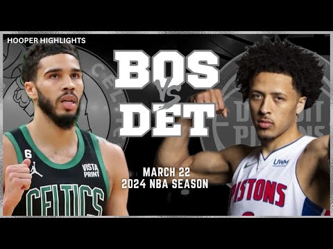 Boston Celtics vs Detroit Pistons Full Game Highlights | Mar 22 | 2024 NBA Season