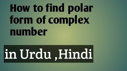 How to find polar form of complex number James ward brown Churchill complex variable|SK Mathematics