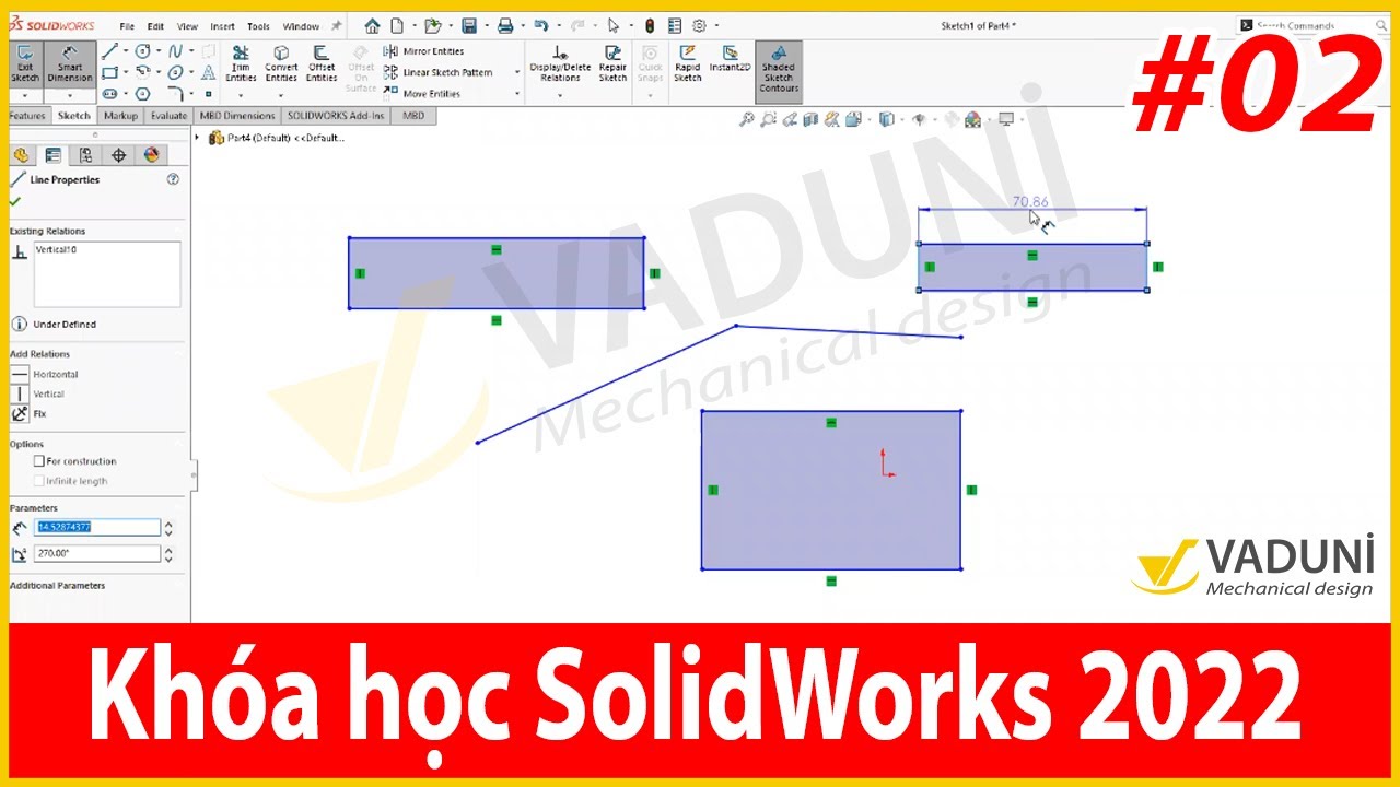 Khóa học Solidworks cơ bản | Bài 2: Hướng dẫn cài đặt kích thước trong ...
