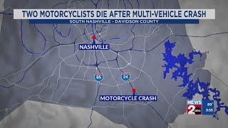 Two motorcyclists die after multi-vehicle crash