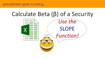 Investing:  Calculate Beta of a Security