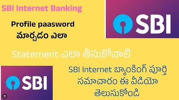 SBI Profile Password Reset Telugu , How To Reset SBI Internet Banking