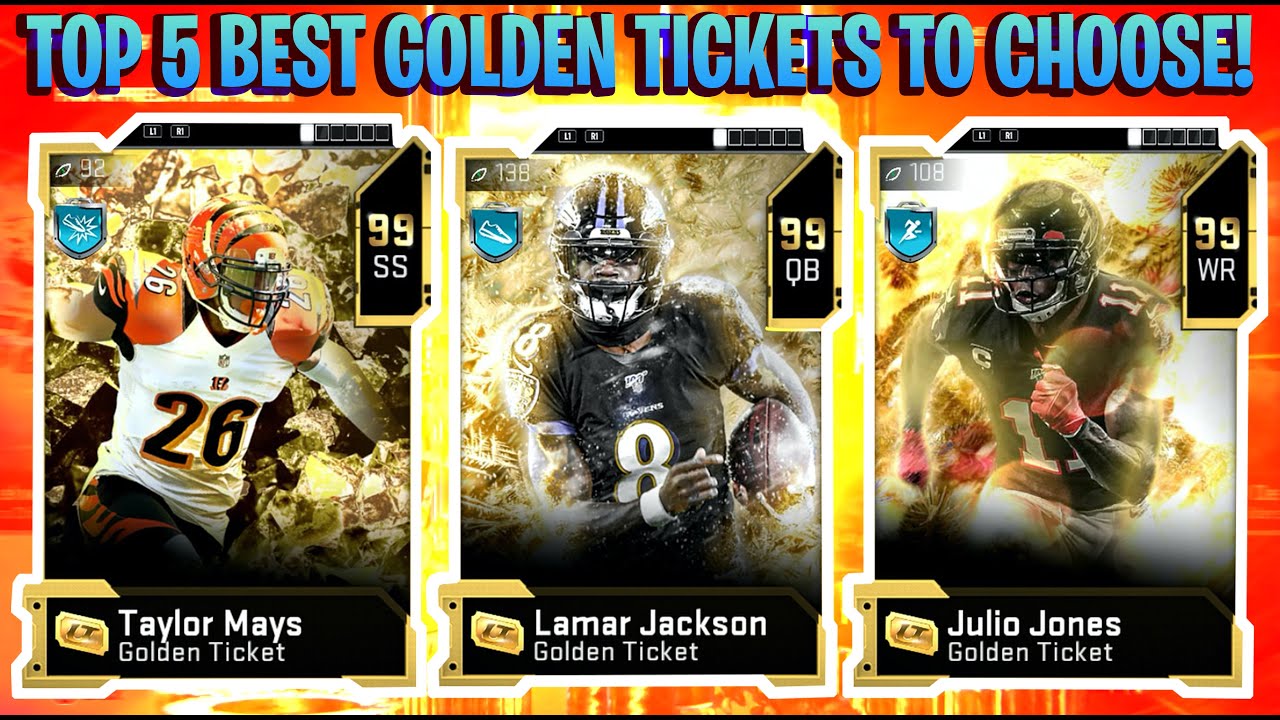 THE TOP 5 BEST GOLDEN TICKET PLAYERS!! BEST FREE GT PLAYER! Madden 20