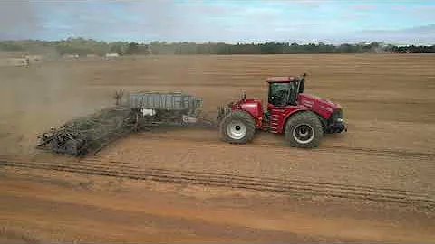 2024 Rovic Syncroseed small grain planter towed by a monster Case Steigher AFX 600