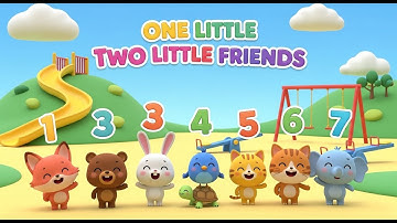 One Little, Two Little Friends | 3D Counting Song for Kids | Vivid Nest 3D