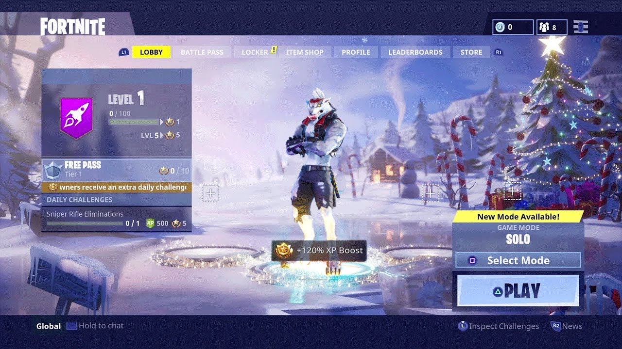 SEASON 7 BATTLE PASS - LOBBY LOADING SCREEN NEW CHRISTMAS TREE AND BUSH