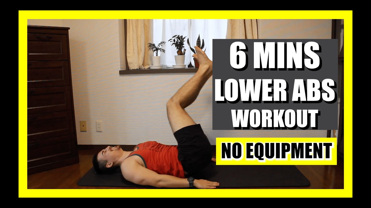 6 Mins Lower Abs Home Workout (No Equipment) YouTube