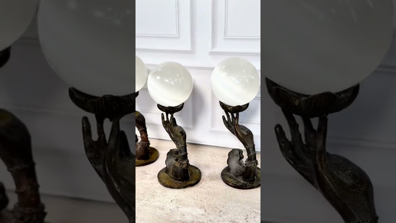 Video preview: Selenite Sphere with Brass Holder