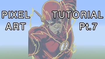 Minecraft Pixel Art Tutorial - The Flash Part 7