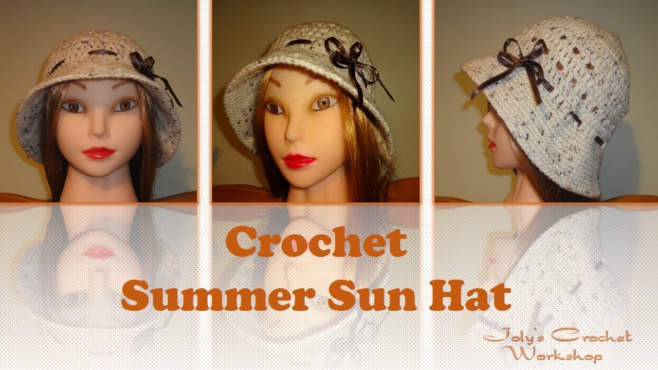 Crochet Summer Sun Hat 👒 - YouTube