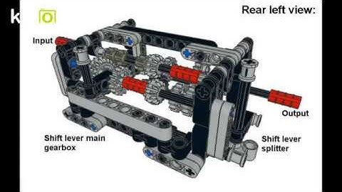 Lego 8-speed sequential truck transmission