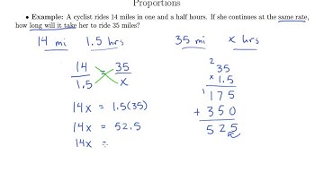 Solving Proportions Applications (1.2c)