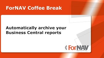 Automatically archive your Business Central reports