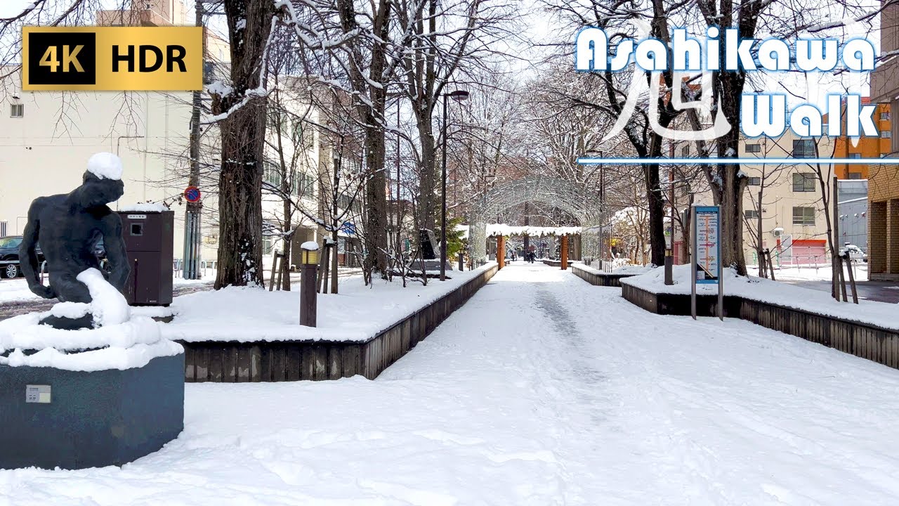 Early Winter Walk through Central Asahikawa 2025 | Hokkaido | Japan | 4K HDR