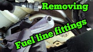 How to removing fuel line fittings