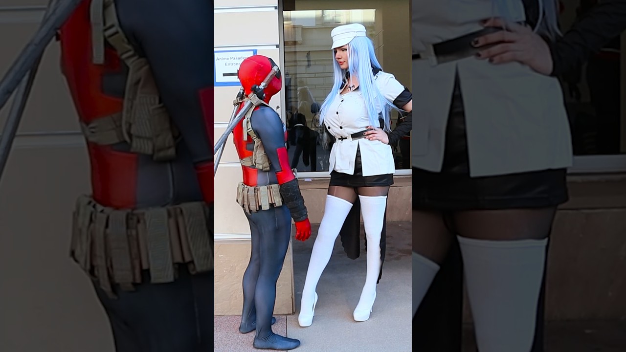 Deadpool meets Esdeath 👀💀💕 #deadpool #esdeath #cosplay