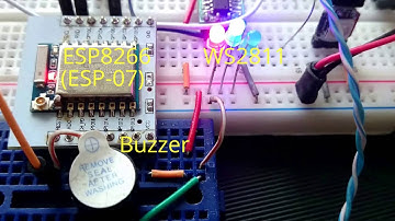 Demo: ESP8266 (ESP-07) + WS2811 + Buzzer