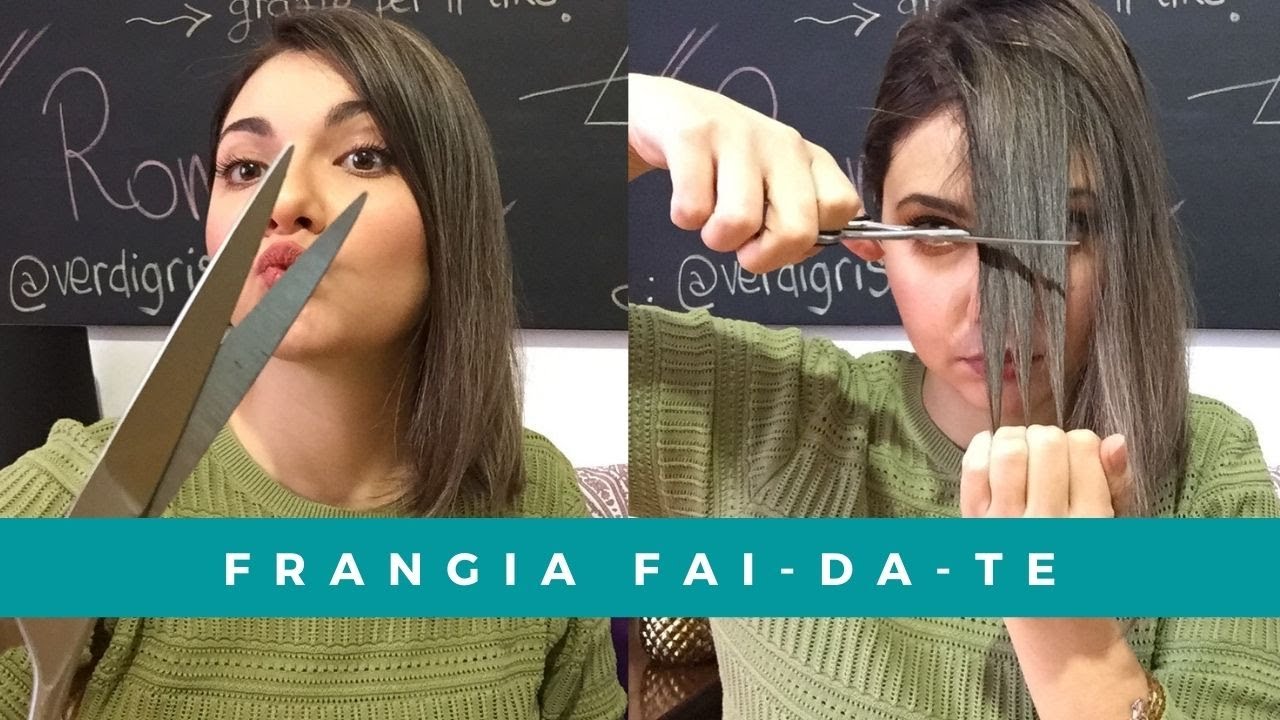 Come tagliasi la FRANGIA da soli - taglio facile a capelli asciutti