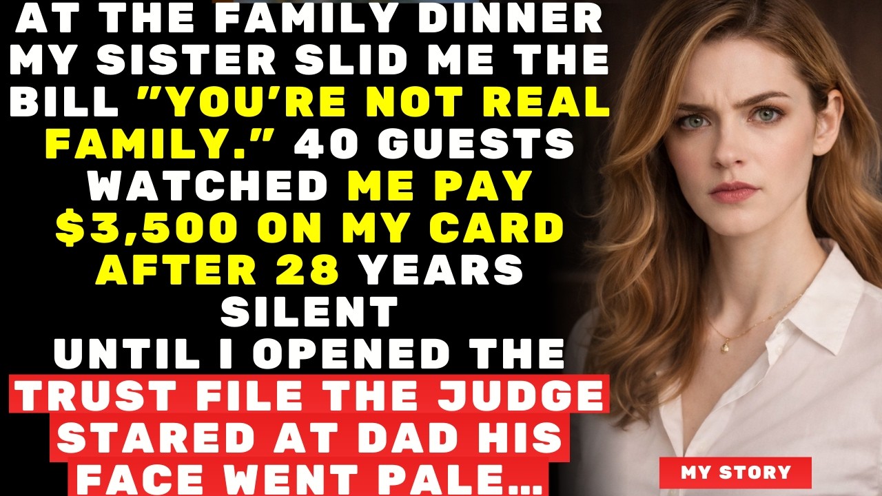 MY SISTER Humiliated Me for Being Adopted & Stuck Me With a $3,270 Bill—Then Our Lawyer Walked In…