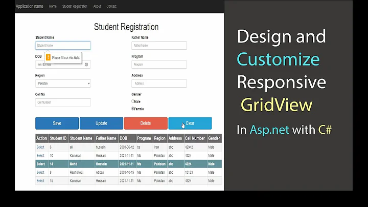 How to Design and Customize Responsive Gridview in asp.net | bootstrap