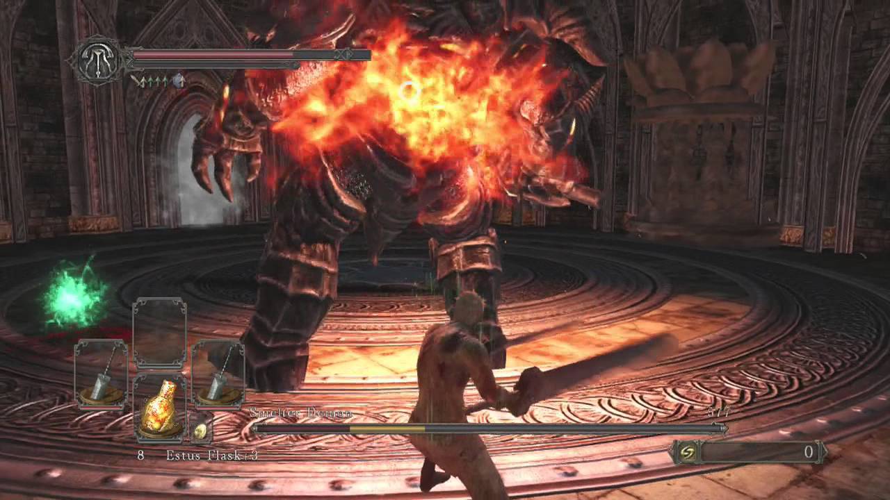 dark souls 2 boss battle smelter demon NO ARMOR DUAL GREATSWORDS YouTube