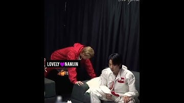 Thumbnail of Rm is exercising but his attention is on jinnie😜🙈namjin# bts# Rm# jin #short