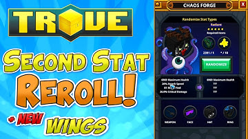 SECOND STAT REROLL ON GEAR & NEW WINGS! ✪ Trove 2nd Stat Reroll & Breeze-Borne Blossoms Wings