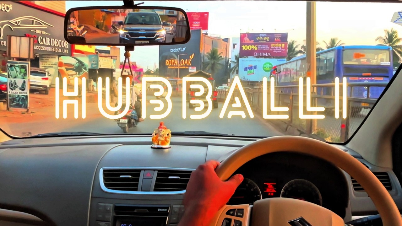 Hubballi City Drive 🚗 | Evening Traffic Vibes