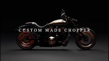 Custom-Made Chopper Motorcycle 3D Animation / Harley Davidson Blender 3D Animation / Blender Cycles