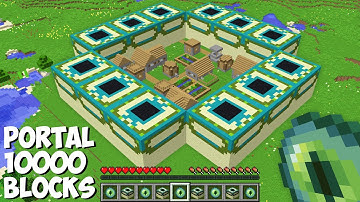 What if you BUILD END PORTAL OF 10000 BLOCKS in Minecraft ? INCREDIBLY HUGE PORTAL !