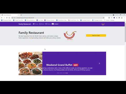 Restaurant Website using HTML, CSS, BOOTSTRAP