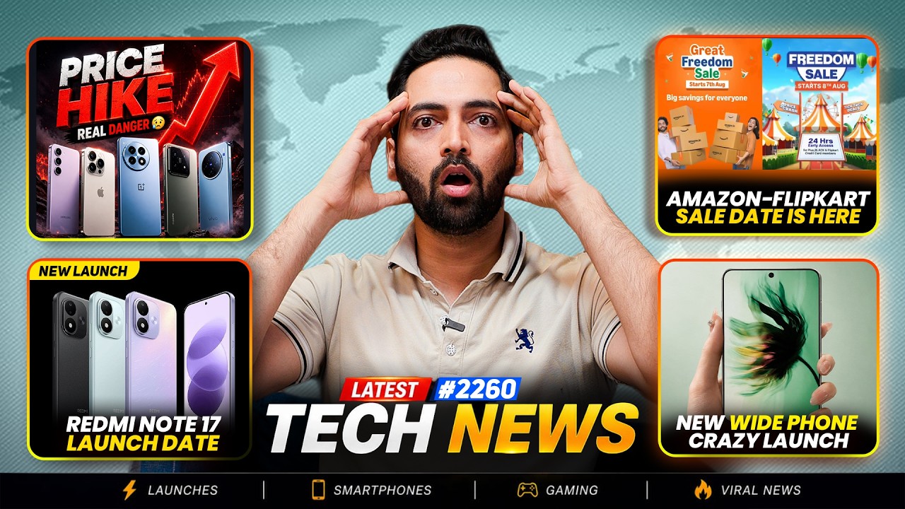Price Hike Is Real 😐,Amazon-Flipkart Sale Date, New Plastic Notes😍,Redmi Note 17 India, Wide Phone