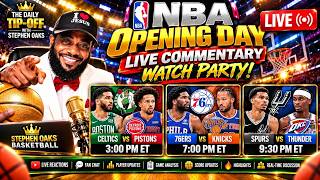 🚨 NBA OPENING DAY IS HERE! Celtics vs Pistons, 76ers vs Knicks & Spurs vs OKC | LIVE WATCH PARTY!
