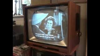 Restored vintage Philips black and white tv set from 1958